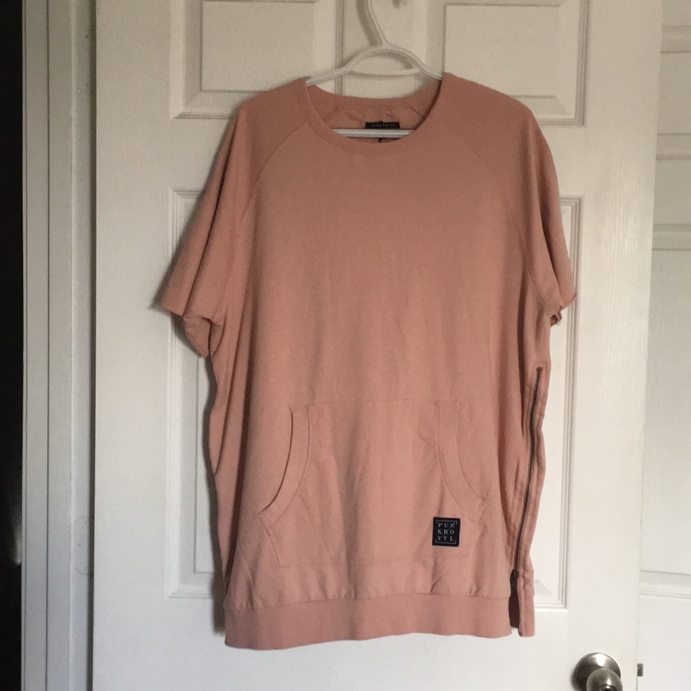 Punk Royal Pink Shirt w/ side zip detail